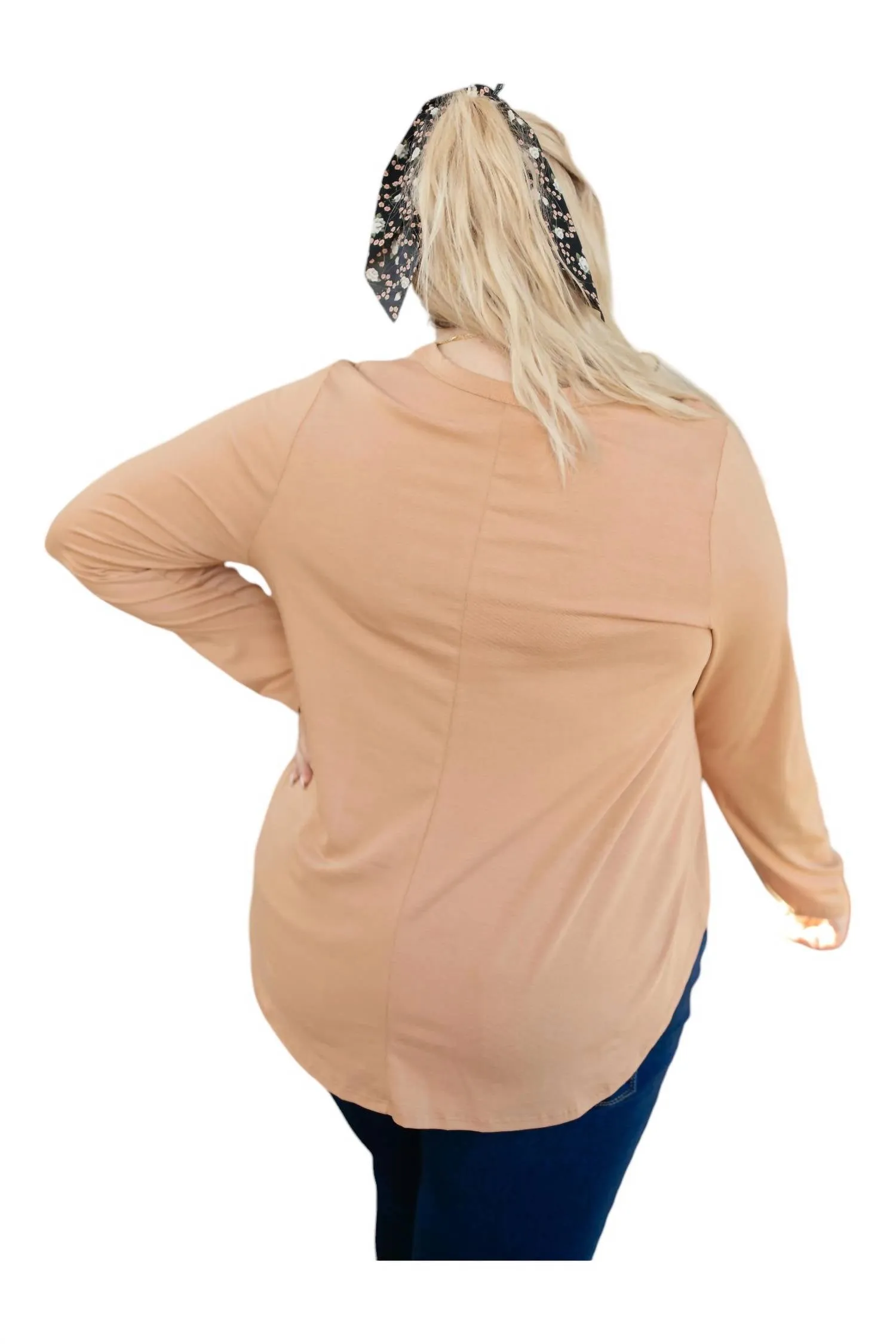 143 Story - Every Girl's Favorite Basic Top in Apricot