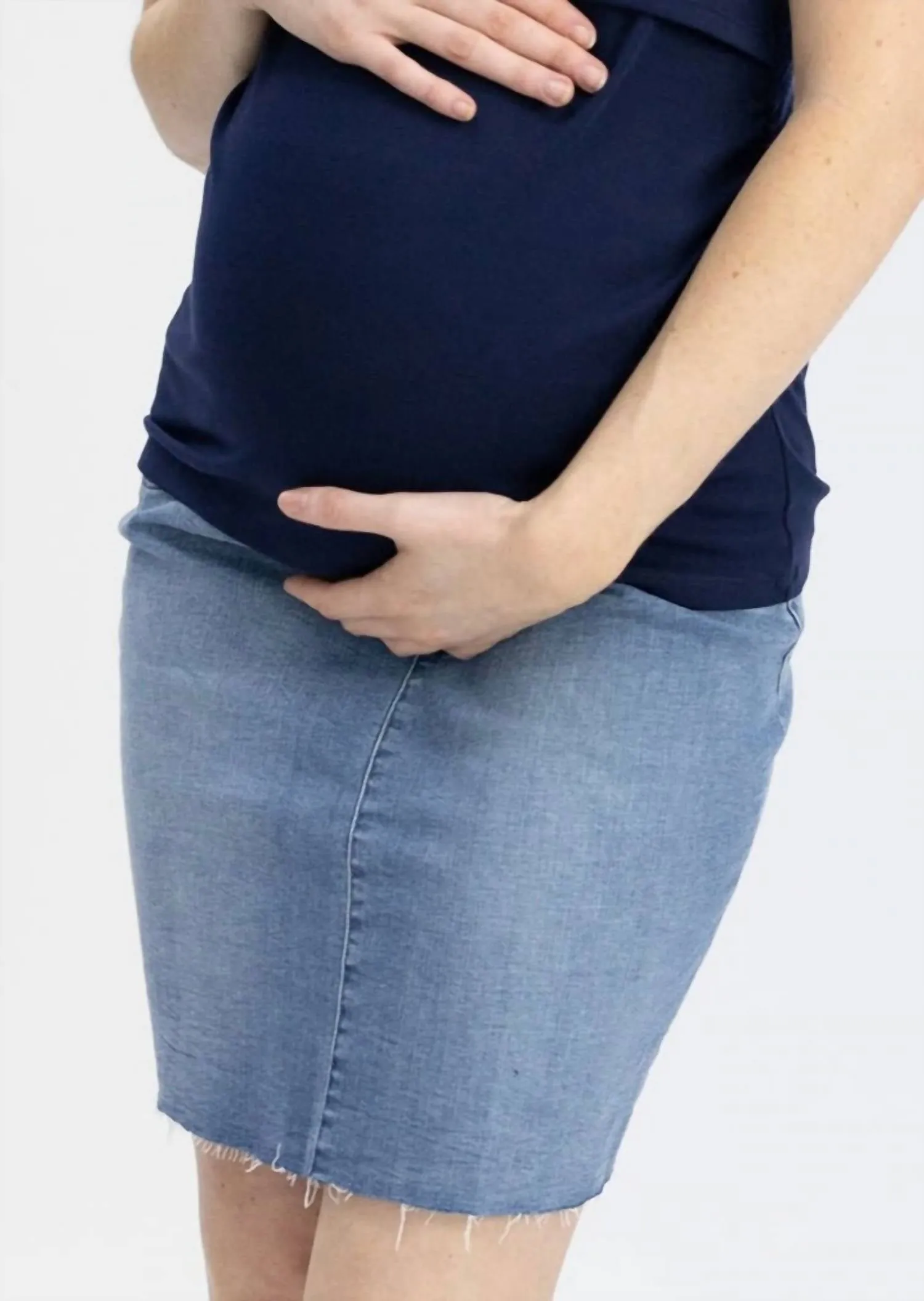 Angel Maternity - Maternity Over-the-Bump Skirt