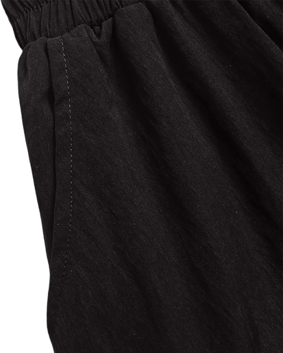 Bubble Skirts for Women Y2K Elastic Waist Pleated Flowy A-Line Puffy Hem Bubble Midi Long Skirt Dress with Pockets