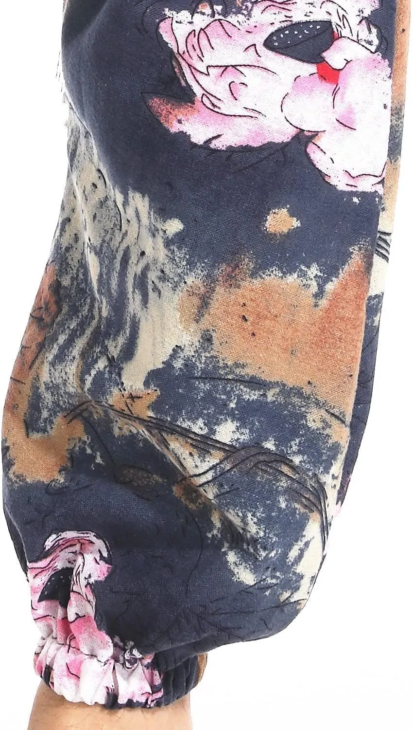 CLANMILUMS Men Women Harem Pants Elastic Drawstring Waist Loose Fit Hippie Boho Aladin Yoga Pants