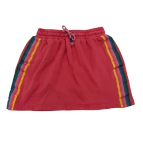 Drawstring Cotton Skirt / Rainbow Stripes