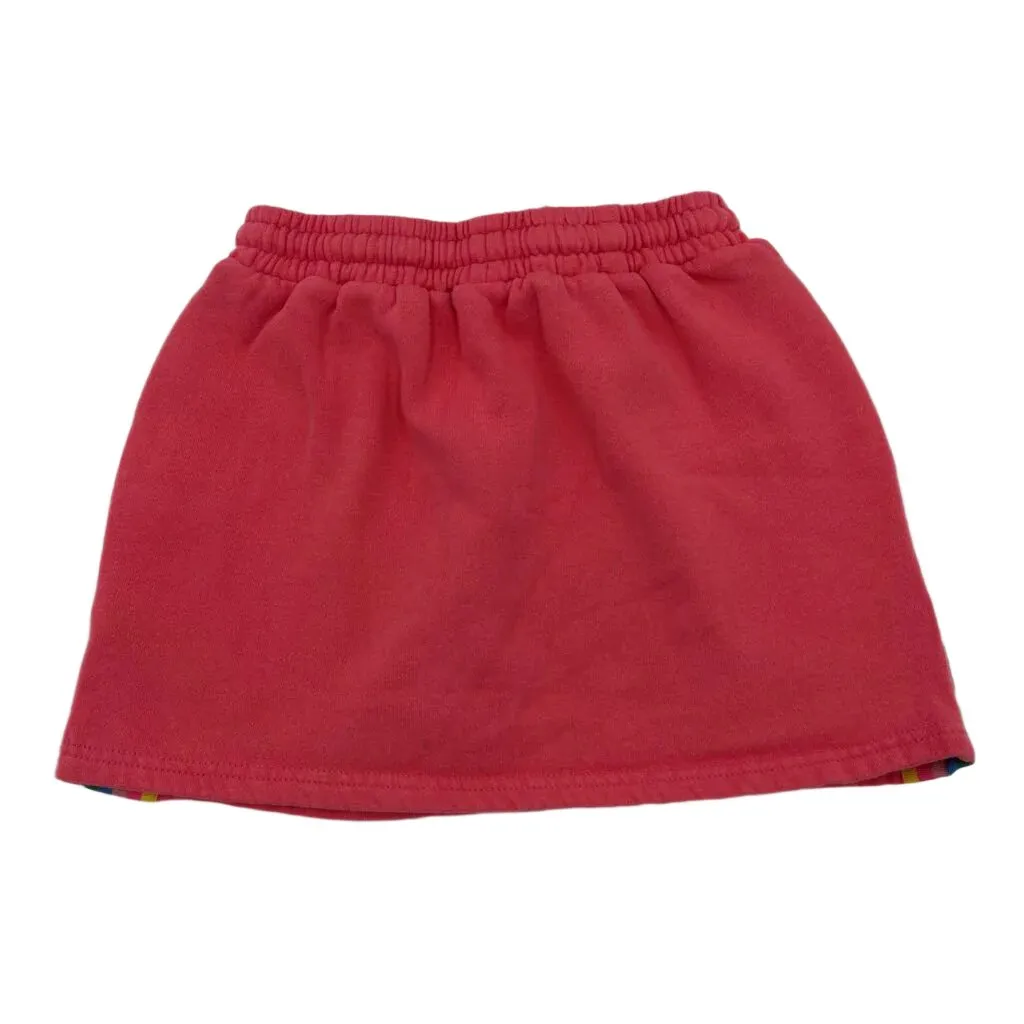 Drawstring Cotton Skirt / Rainbow Stripes