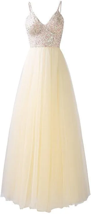 Embellished Tulle Maxi Dress