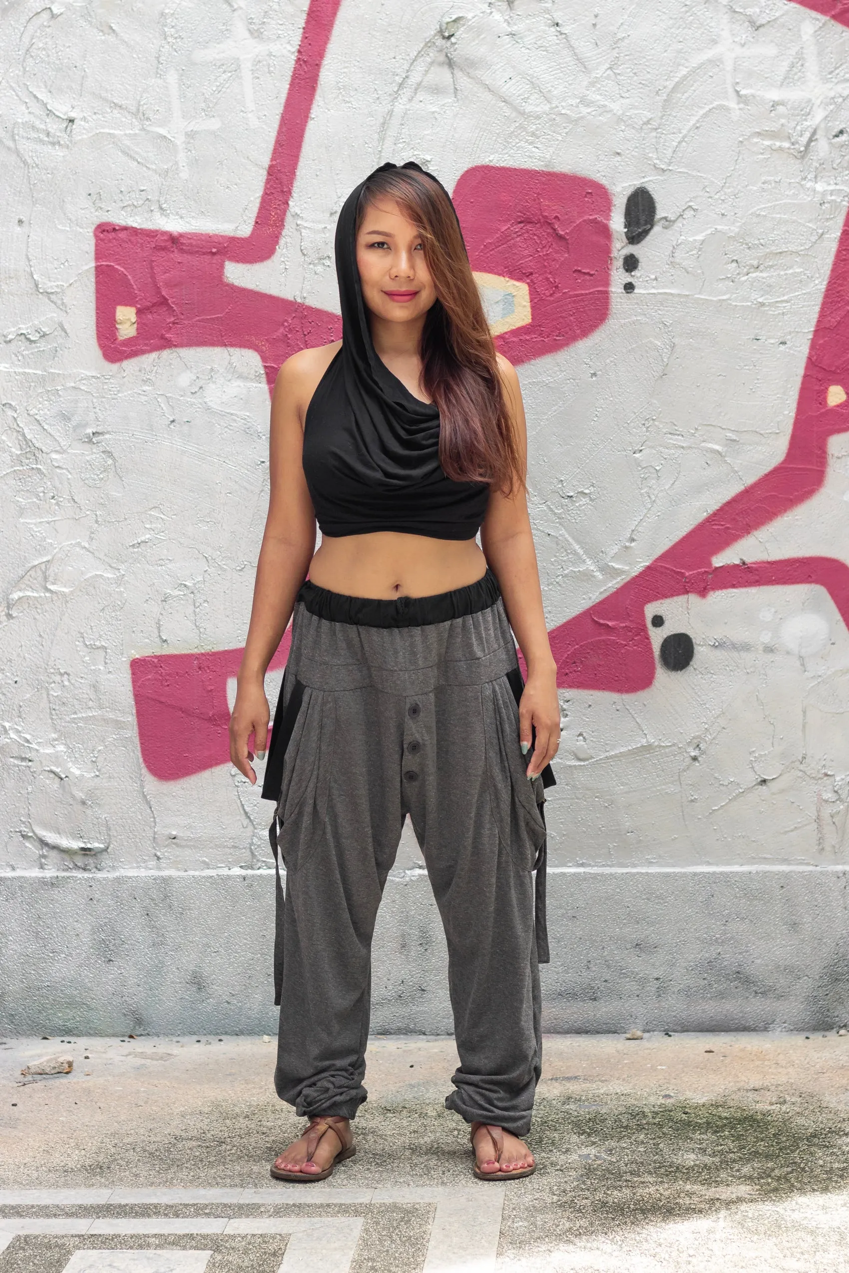 Harem Pants Dara Charcoal