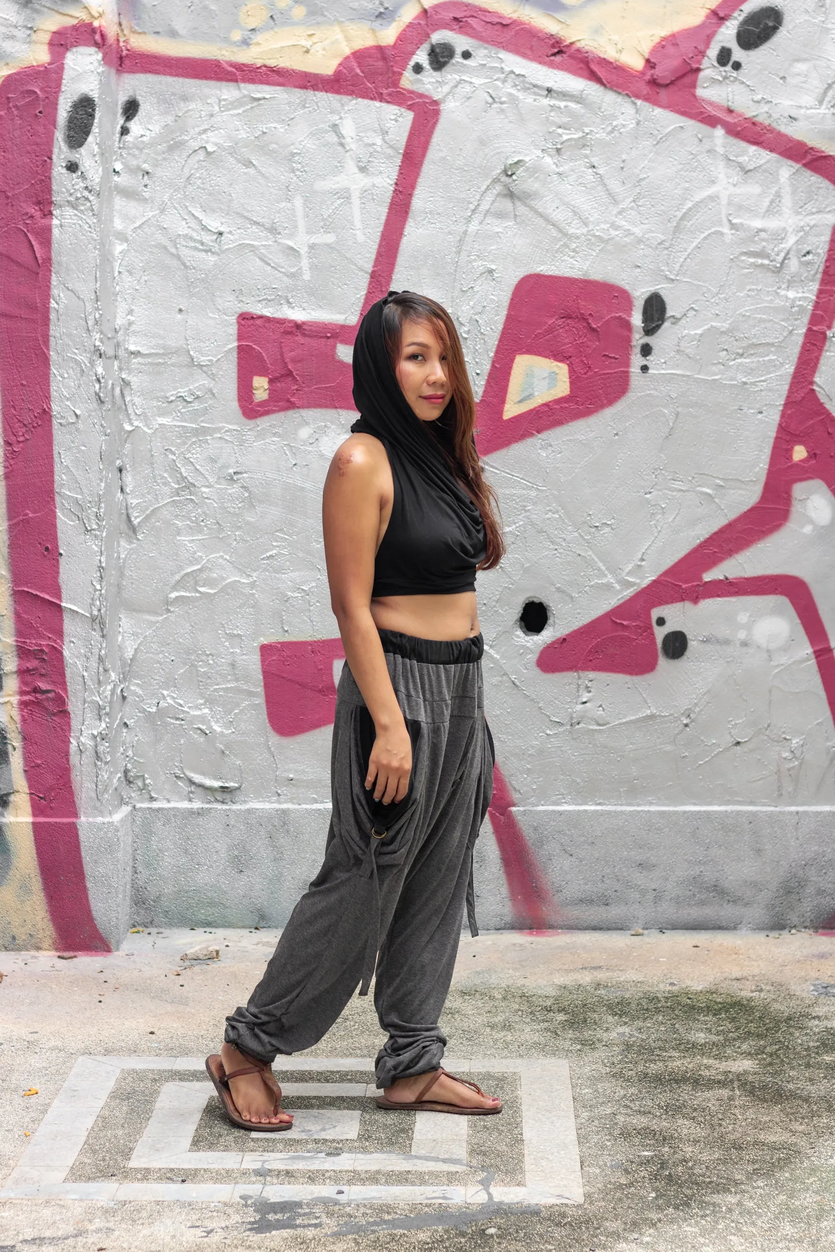 Harem Pants Dara Charcoal