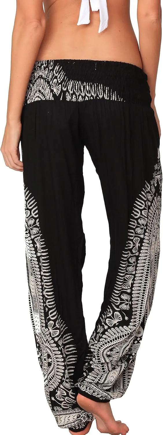 Harem Pants for Women Hippie Bohemian Casual Gypsy Pants, Ideal Yoga Pant - Baggy Boho Harem Pants
