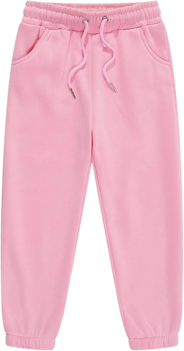 Kids Boys Jogger Pants Toddler Boys' Drawstring Elastic Waist Cotton Solid Pants Casual Sweatpants 1PCS