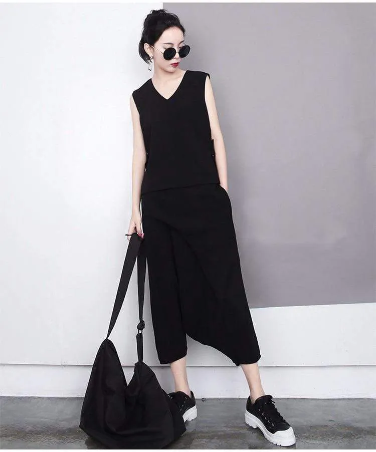 Kpop Fashion Black Harem Pants | Millennials