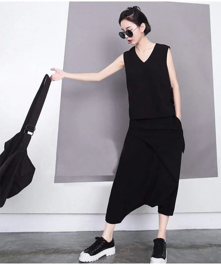 Kpop Fashion Black Harem Pants | Millennials