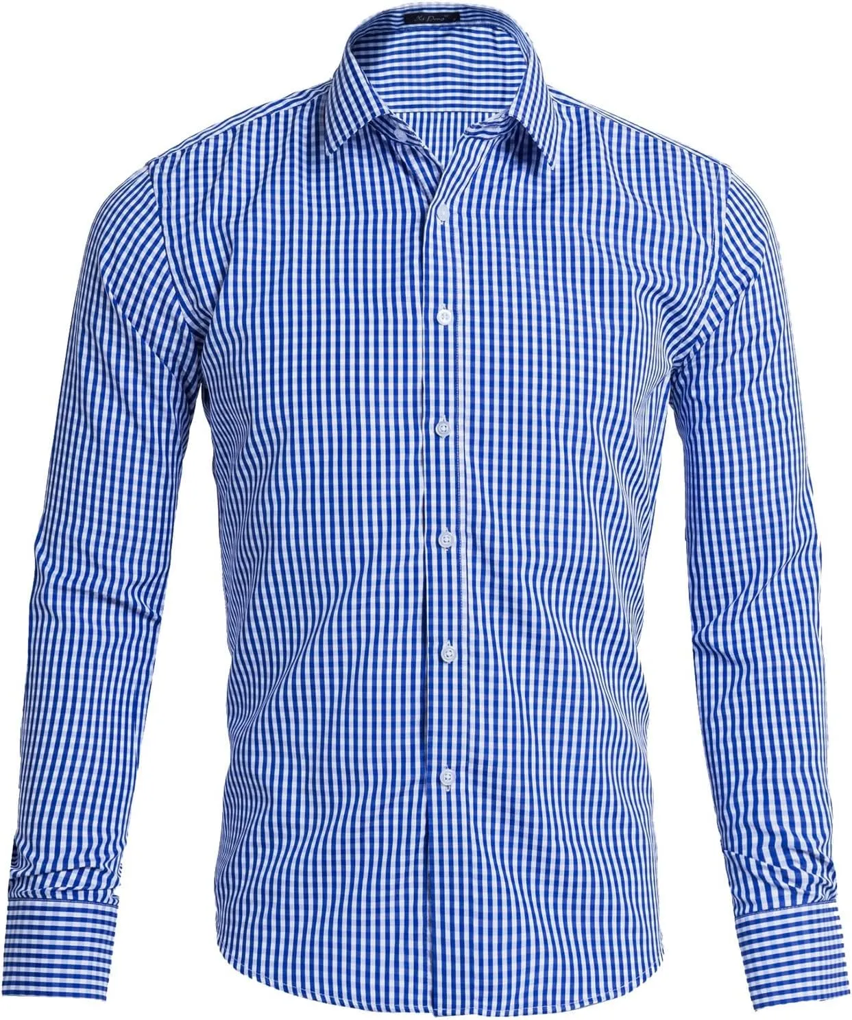 Mens Business Dress Shirt Lightweight Casual Button Down Long Sleeve Shirts Regular Fit Solid Office Work Shirt