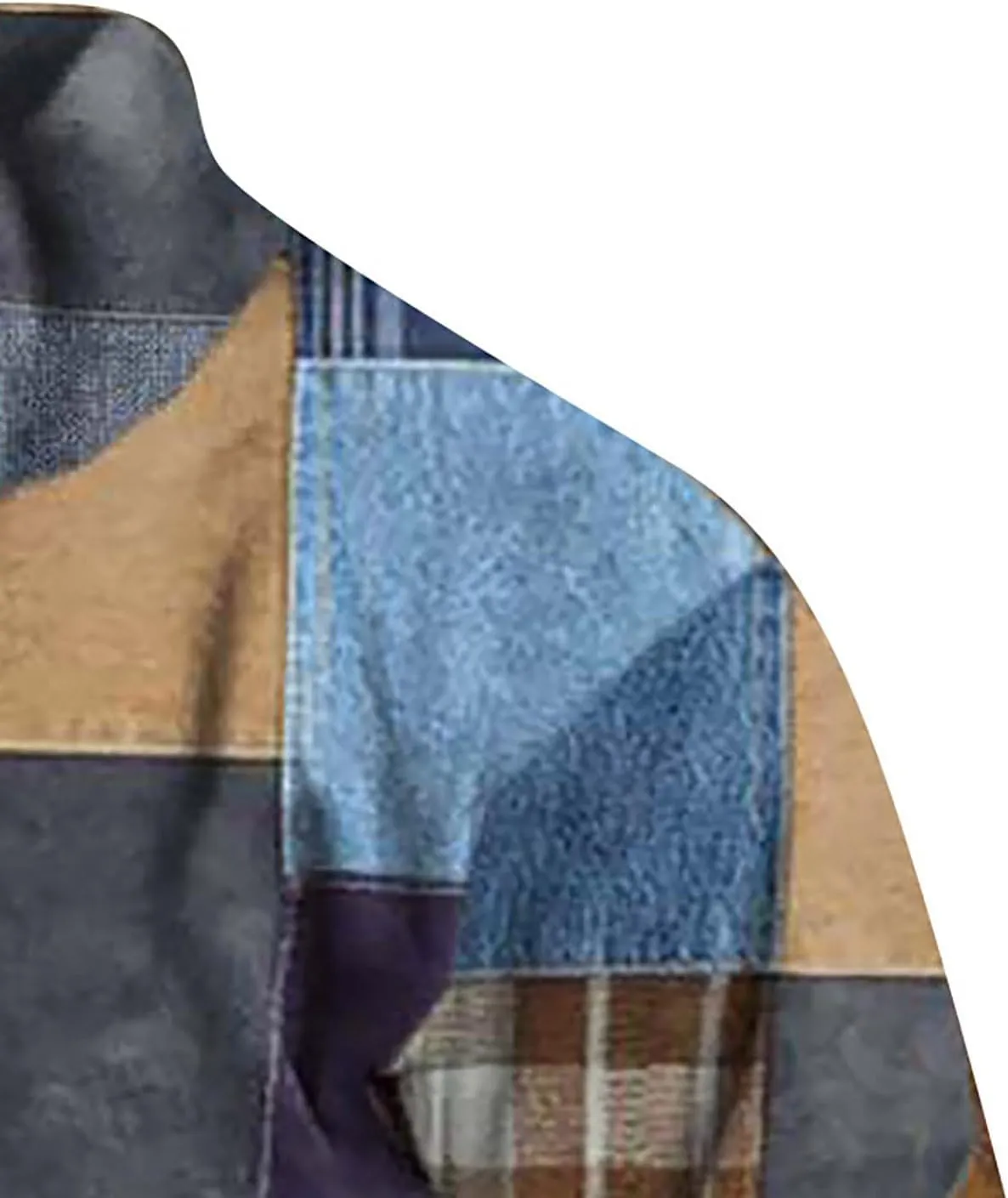 Men's Corduroy Sweatshirts Casual Printed Button Down Stand Collar Long Sleeve Henley Shirt Polo Pullover Sweatshirt