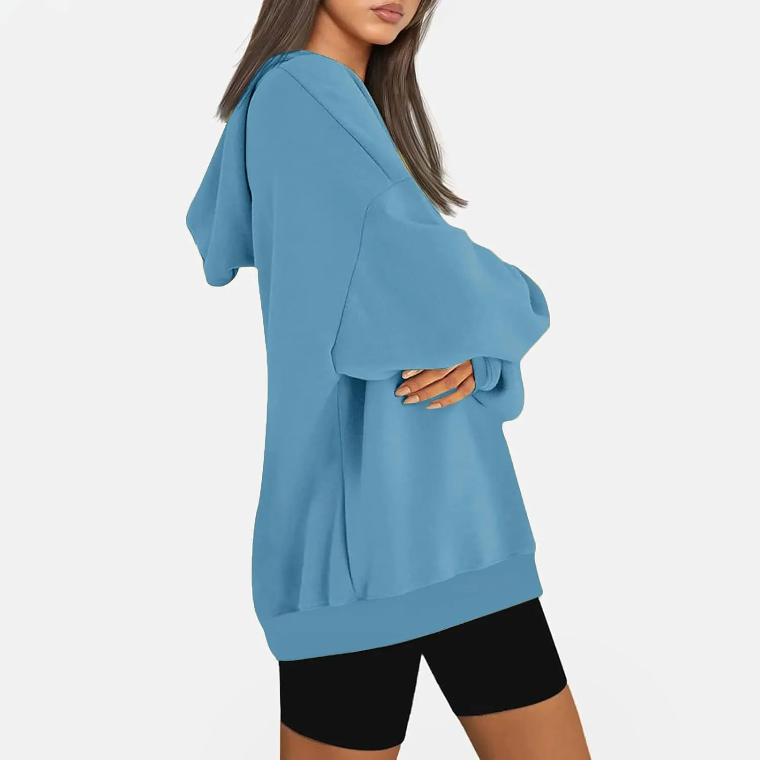 Oversized Hoodie For Women Aesthetic Fall Fashion Outfits Long Sleeve Fleece Hooded Pullover Sweatshirts Dressy Casual