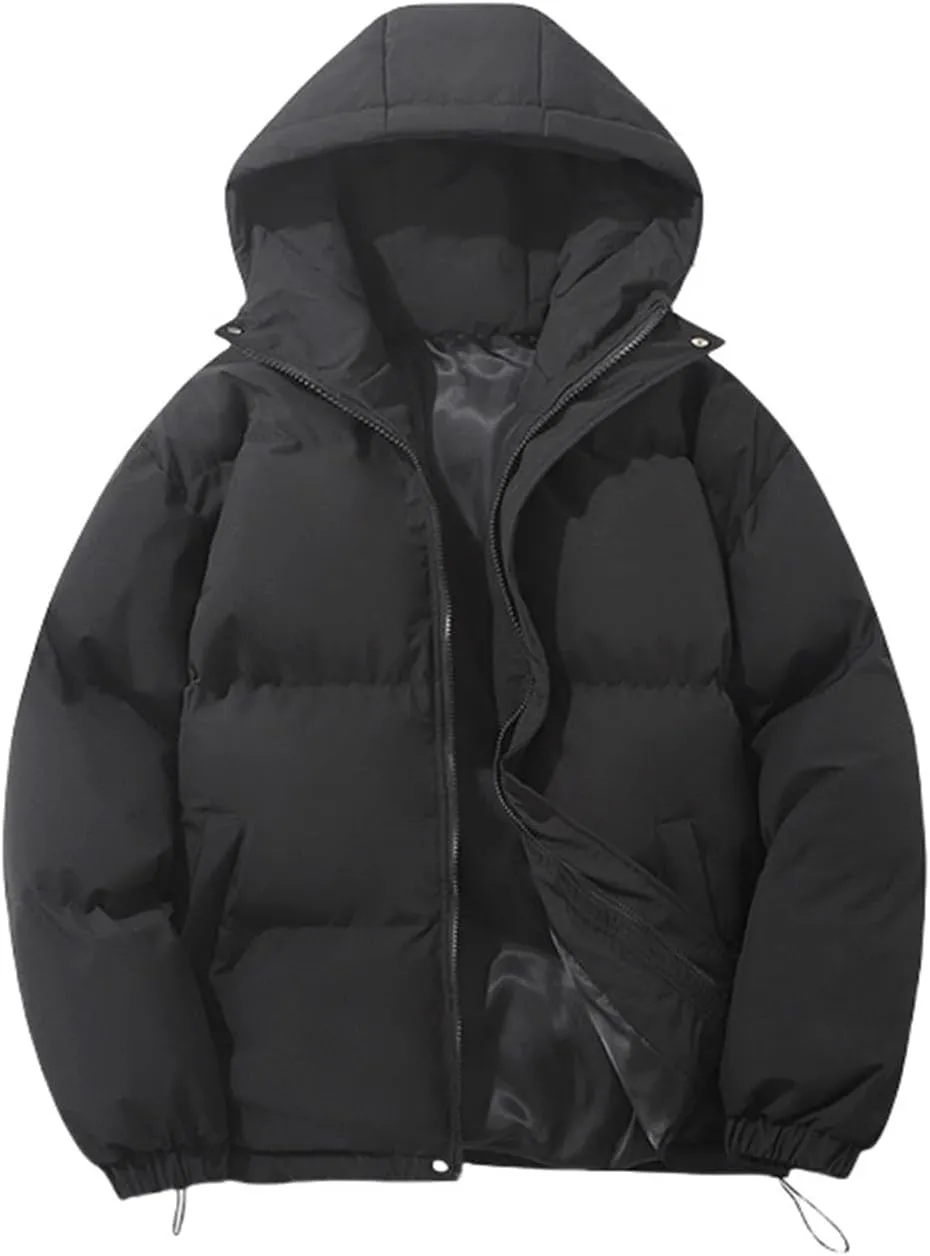 Puffer Jackets for Women Hooded Windproof Winter Coat with Recycled Insulation Winter Slim Short Puffer Coat Women