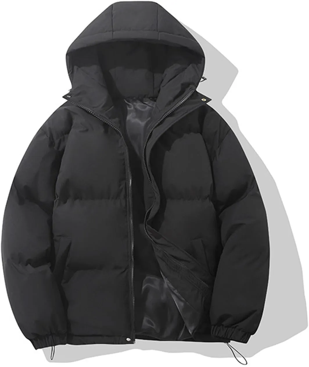 Puffer Jackets for Women Hooded Windproof Winter Coat with Recycled Insulation Winter Slim Short Puffer Coat Women