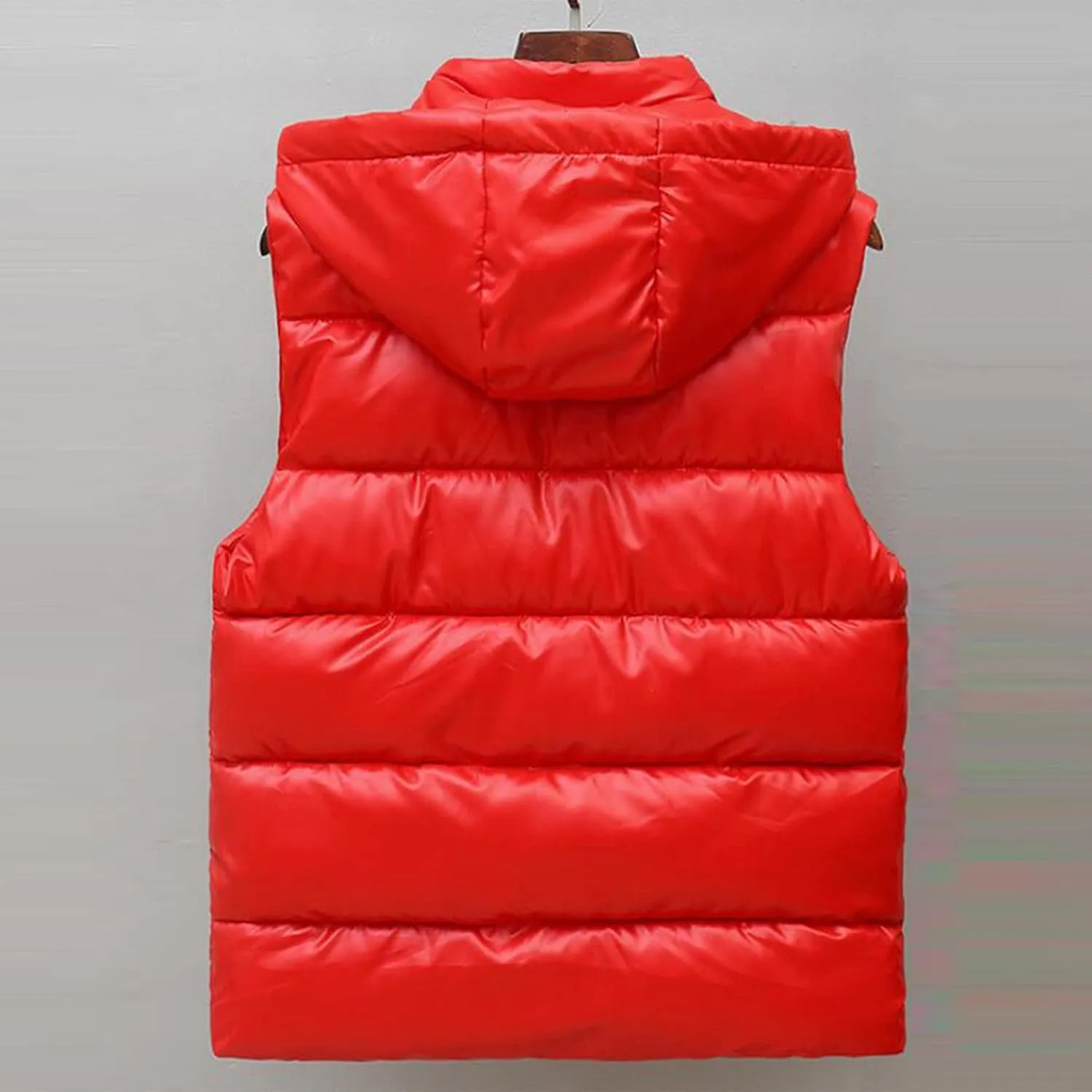 SHOPESSA Puffer Vest Women with Hood Bubble Down Jacket Zip up Sleeveless Puffer Coat Winter Outerwear for Women 2023