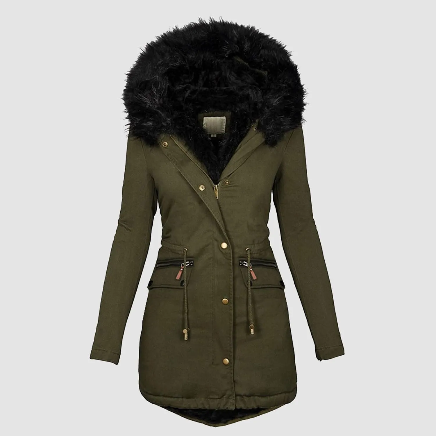 Stand Collar Long Sleeve Overcoat Slim Casual Thicker Fashion Women'S Coat Long Sleeve Zipper Short Down Coat De