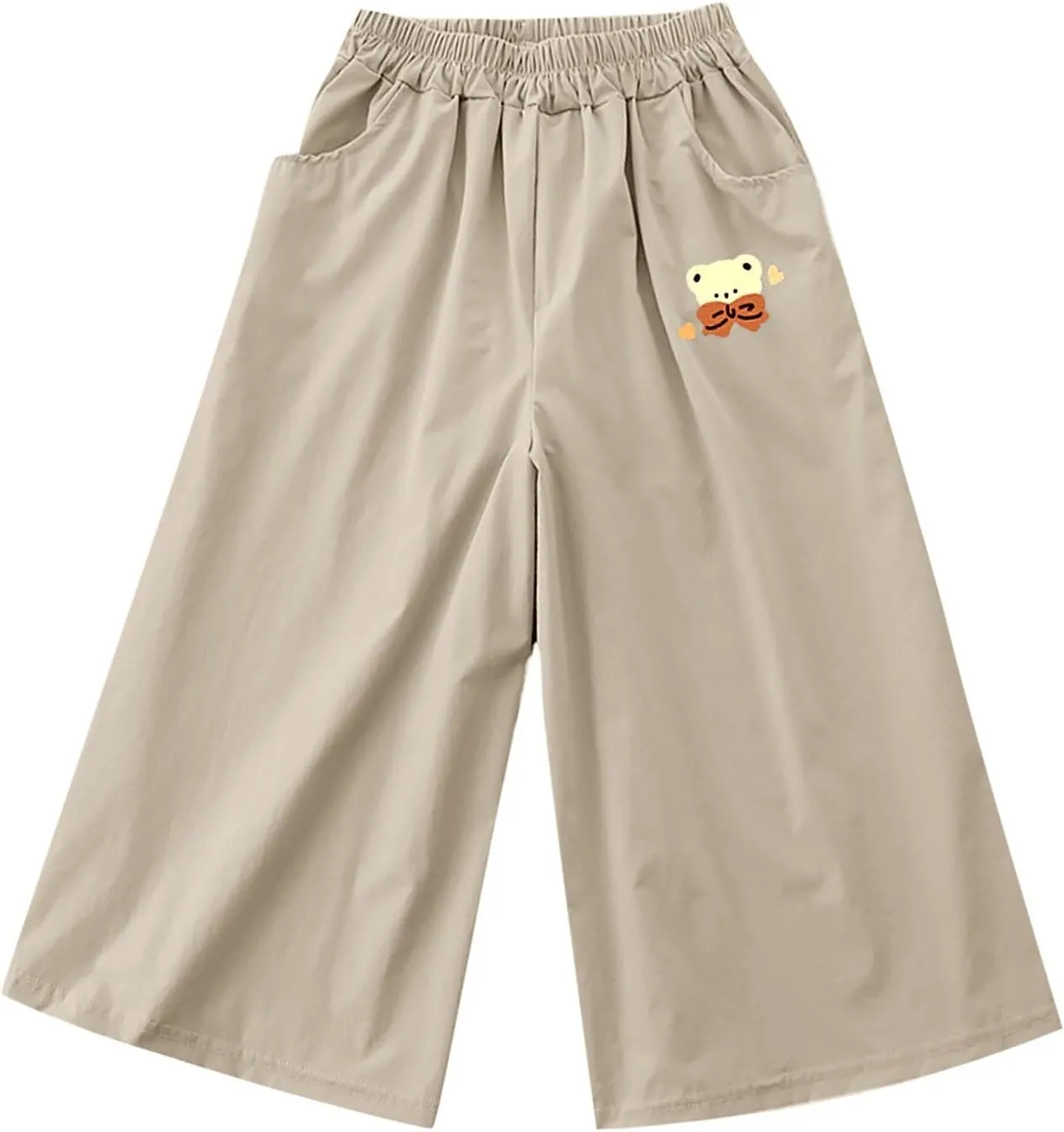 Thin Quick Dry Flared Wide Leg Skirt for Kids Girl Boy Midi Loose Fit Skirt Trousers Pants Child 2025