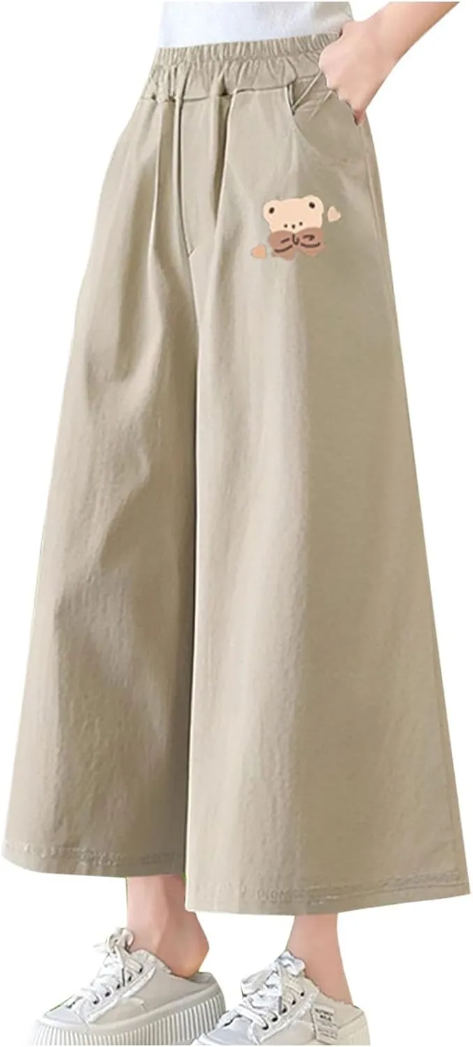 Thin Quick Dry Flared Wide Leg Skirt for Kids Girl Boy Midi Loose Fit Skirt Trousers Pants Child 2025