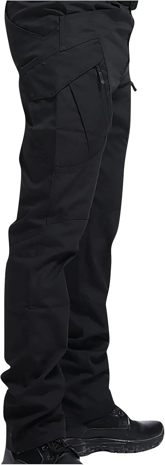 Uillui Tactical Waterproof Pants for Men Flex Stretch Work Pants Relaxed Fit Ripstop Cargo Pants for Outdoor Combat Hiking