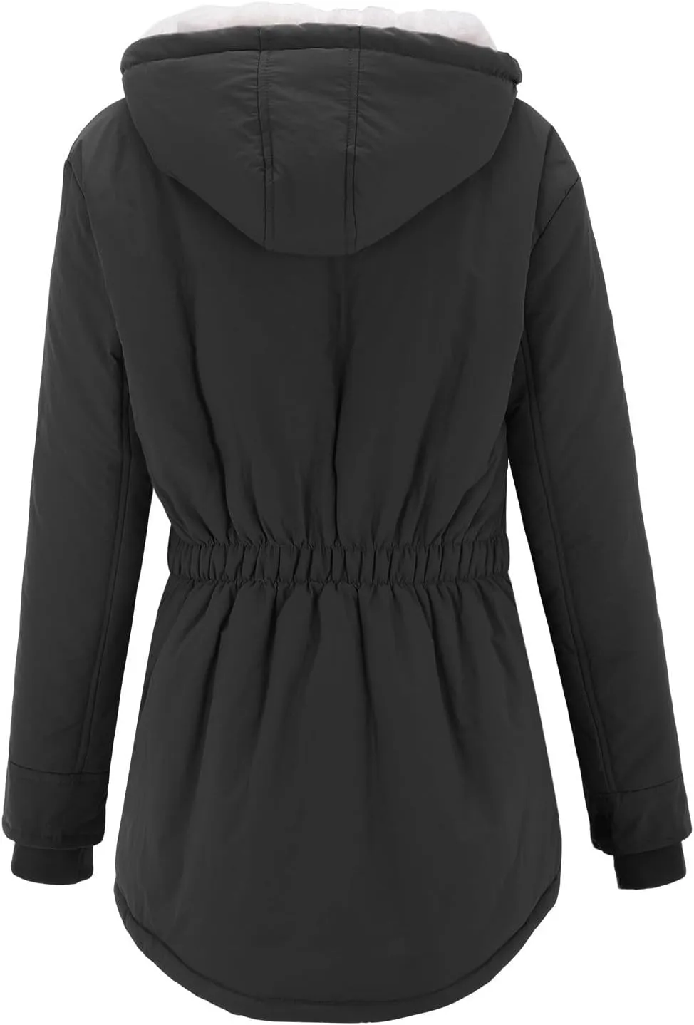 Winter Coats for Women 2024 Long Sleeve Button Down Outdoor Hooded Jacket Sherpa Lined Fuzzy Fleece Comfy Jackets