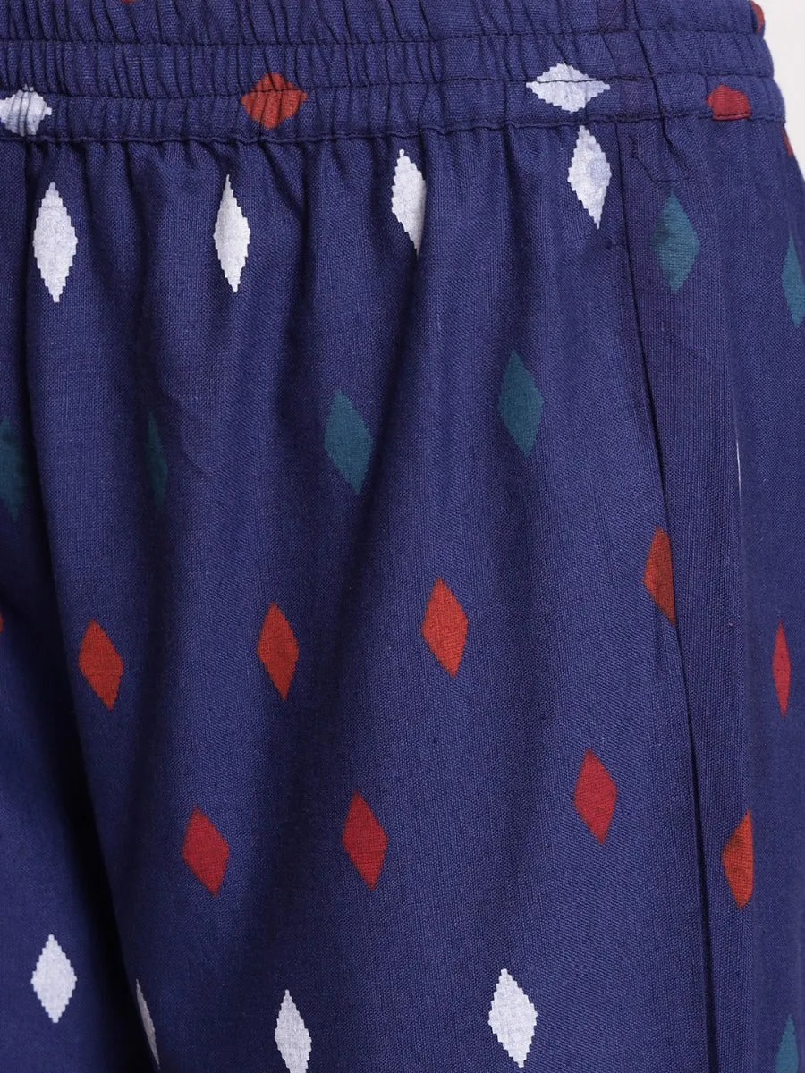 Women White Solid Kurta With Harem Pant