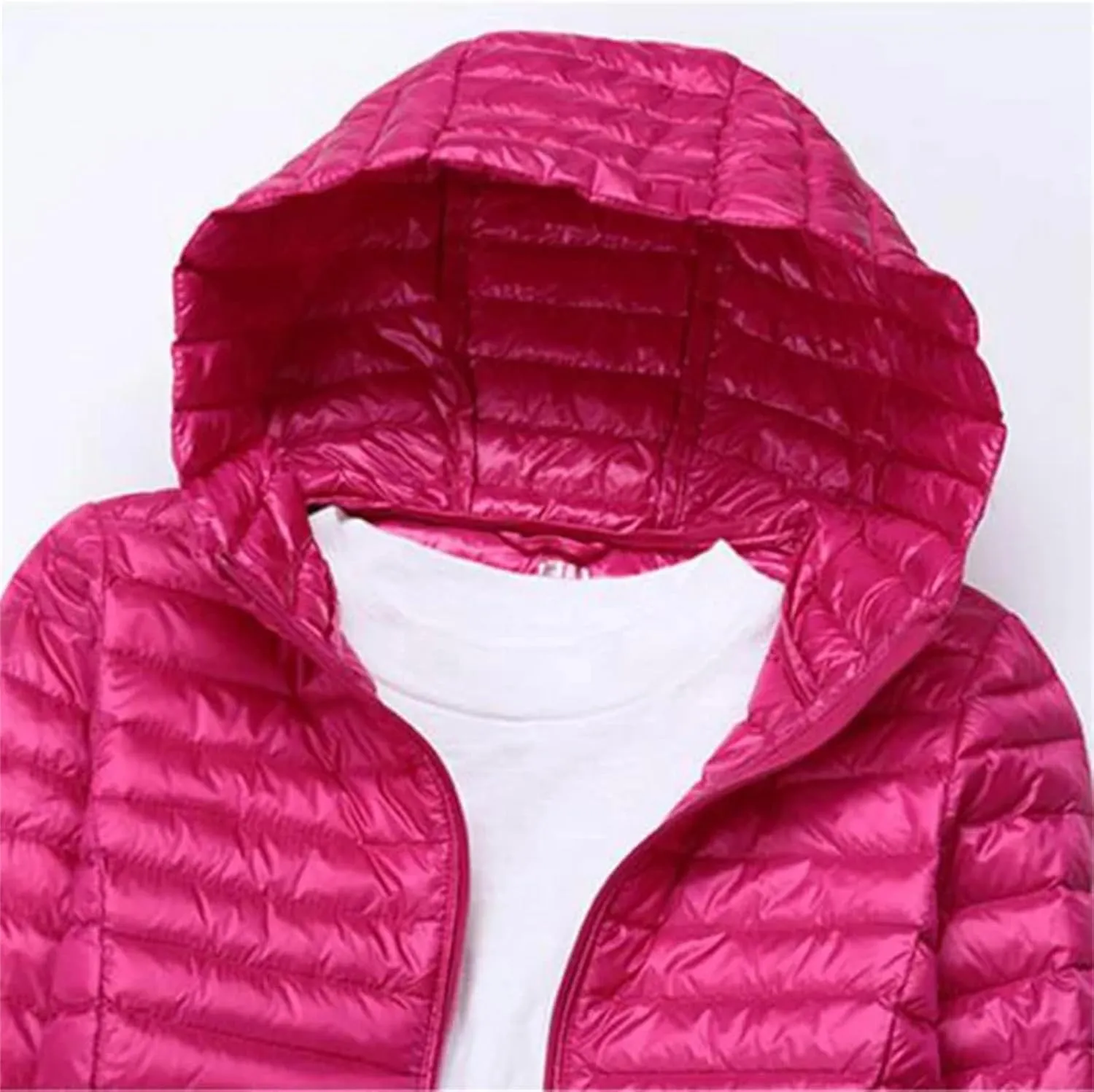 Women Winter Long Light Duck Down Jackets Spring Puffer Coat Slim Hooded Parkas