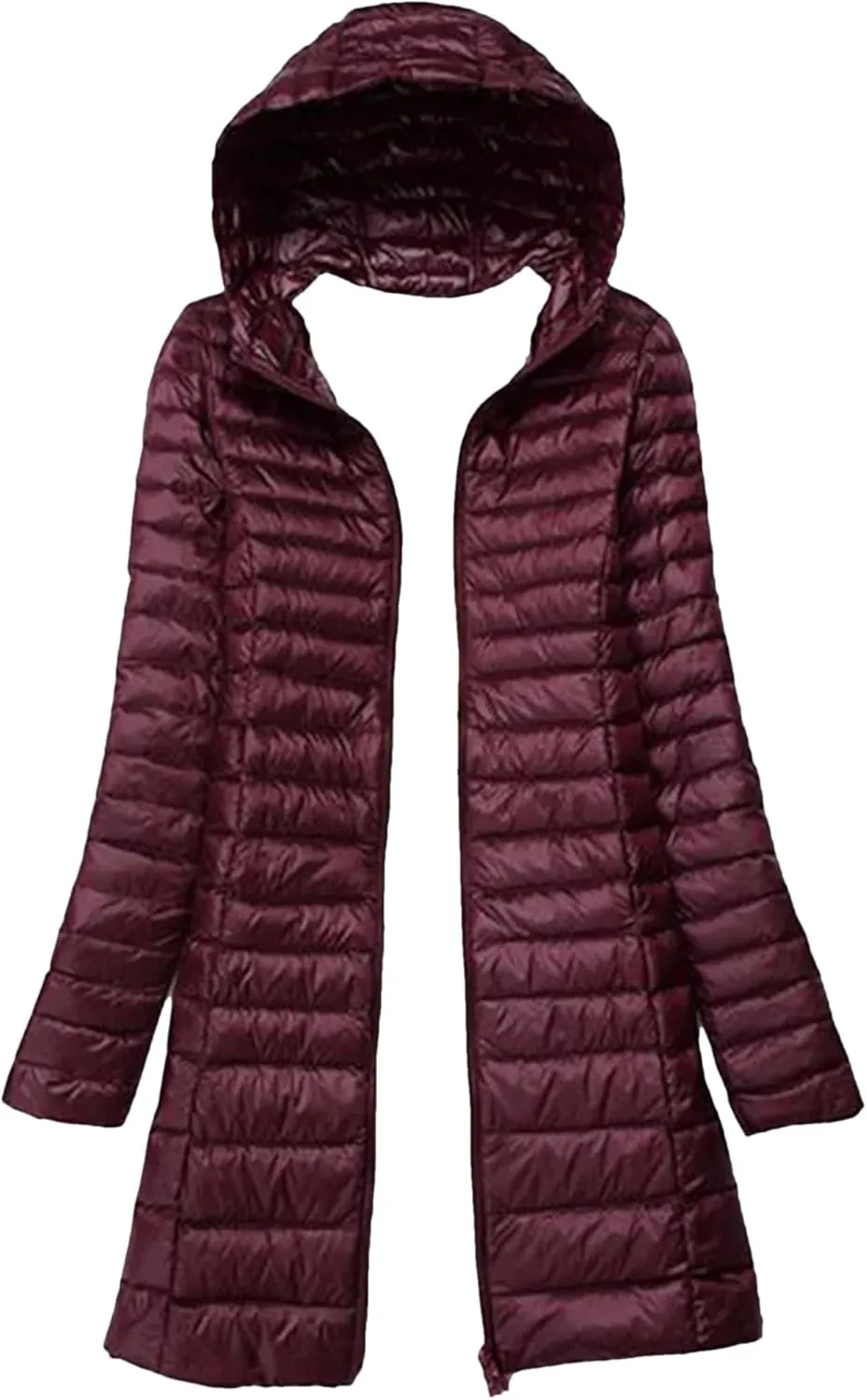 Women Winter Long Light Duck Down Jackets Spring Puffer Coat Slim Hooded Parkas