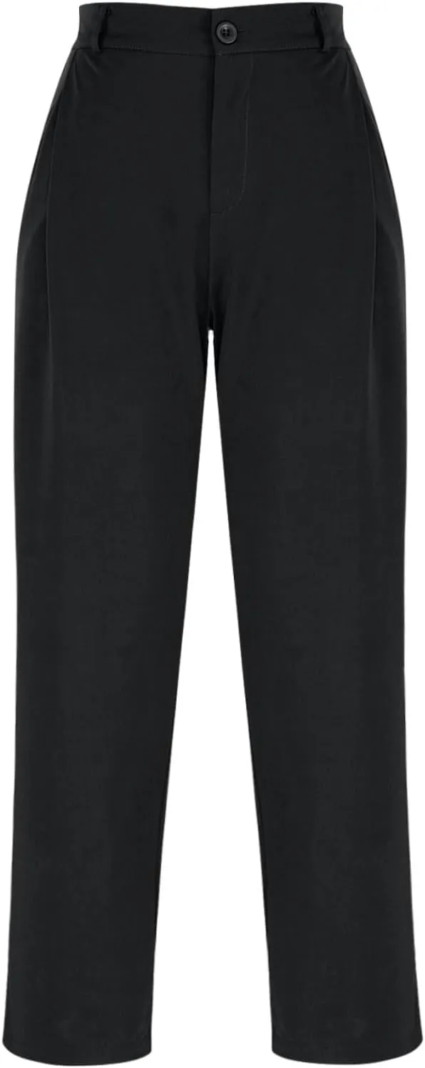 Womens Casual Wide Leg Pants High Waisted Button Down Straight Long Trousers Palazzo Pants Business Office Flowy Pants