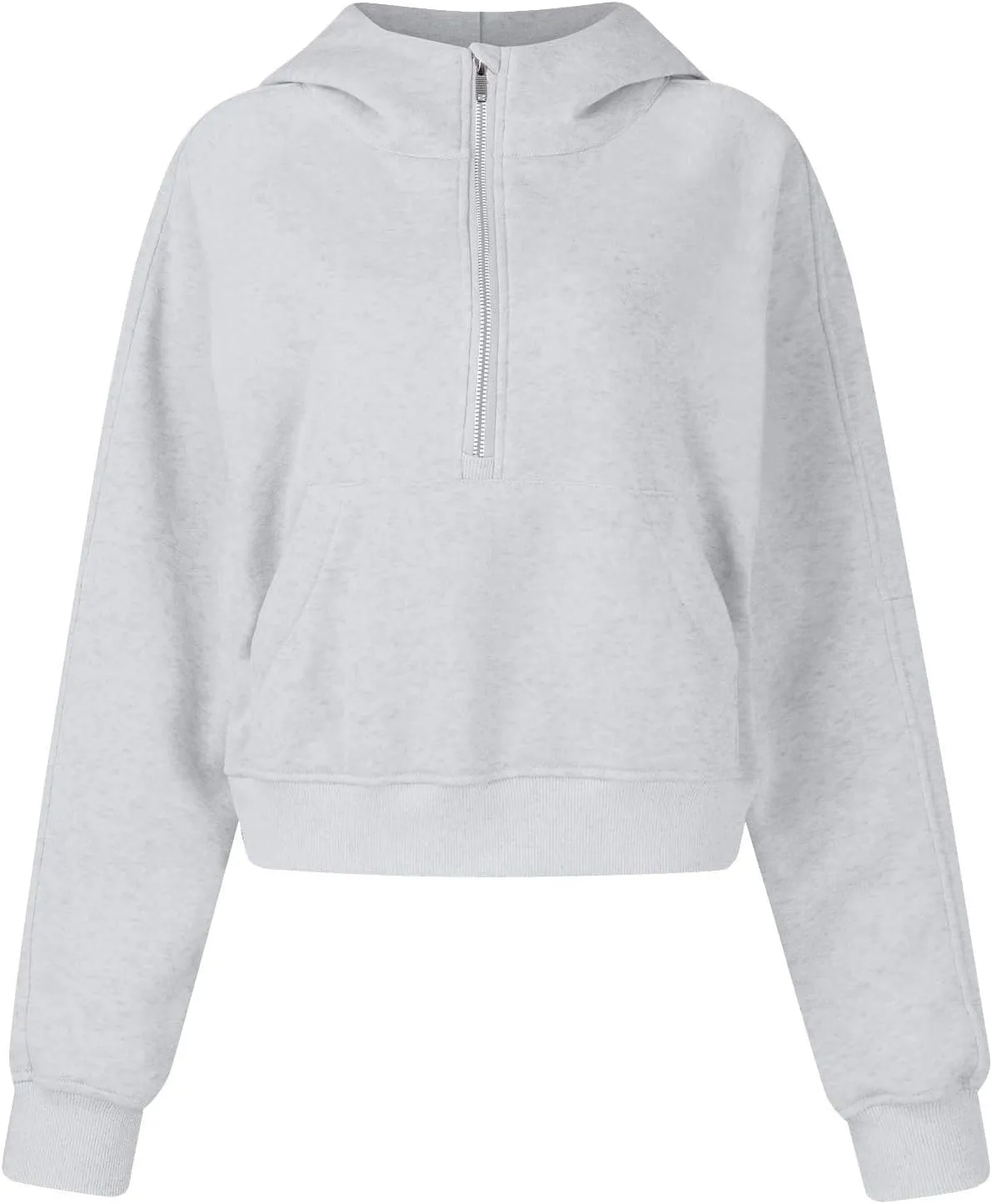 Womens Half Zip Pullovers Casual Long Sleeve Pullover Sweatshirt Thumb Hole Cropped Sweatshirts with Pocket
