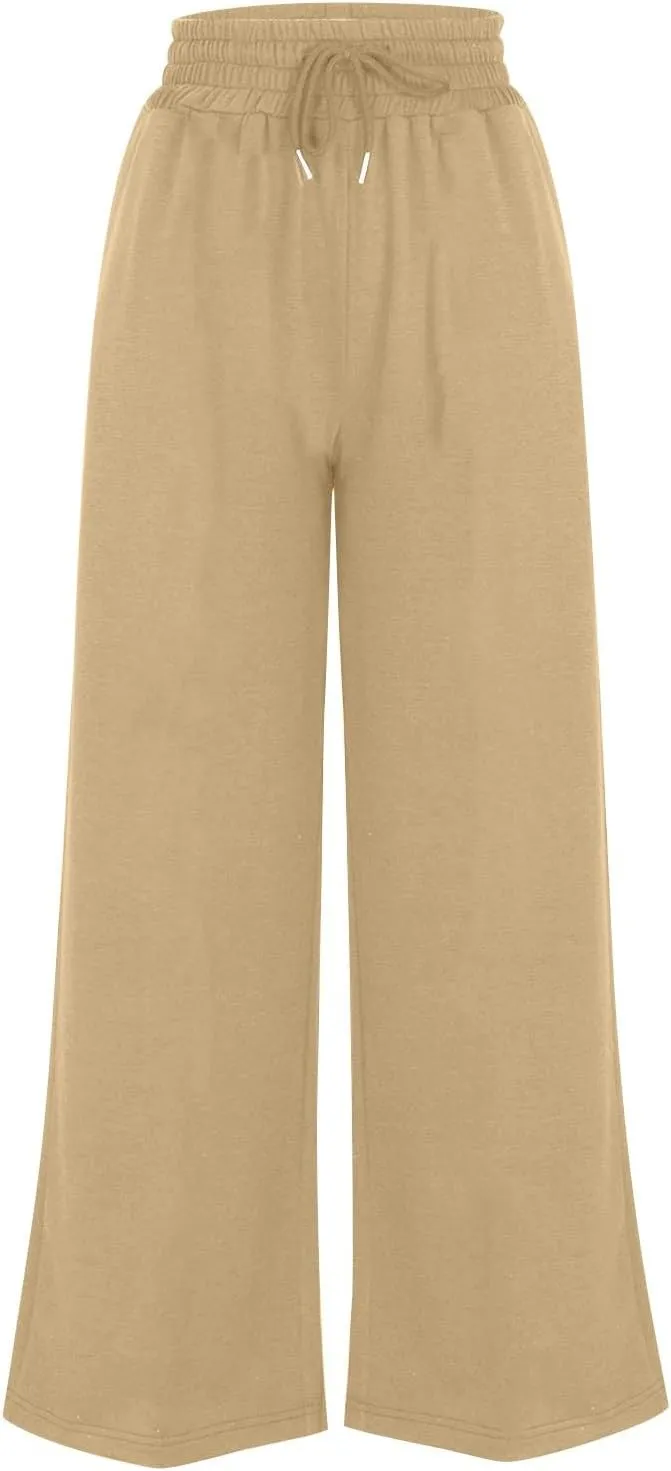 Womens High Cut Flared Wide Leg Trousers Pants Trousers Pants for Women Track Athletic Trousers Pants 2024