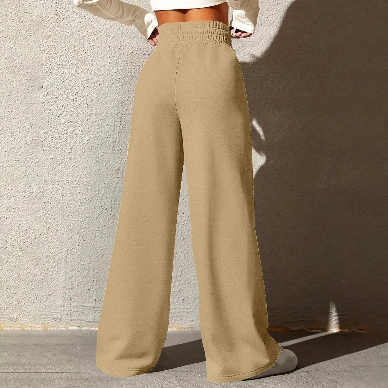 Womens High Cut Flared Wide Leg Trousers Pants Trousers Pants for Women Track Athletic Trousers Pants 2024