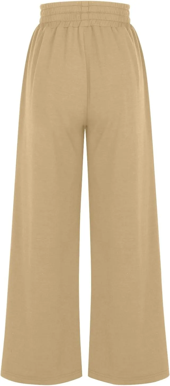 Womens High Cut Flared Wide Leg Trousers Pants Trousers Pants for Women Track Athletic Trousers Pants 2024