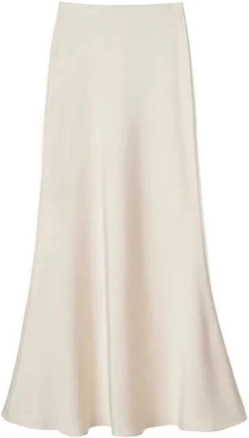 Womens Maxi Skirts Satin Silk Elegant Dressy Elastic High Waist Evening Cocktail Party A-Line Summer Long Skirt