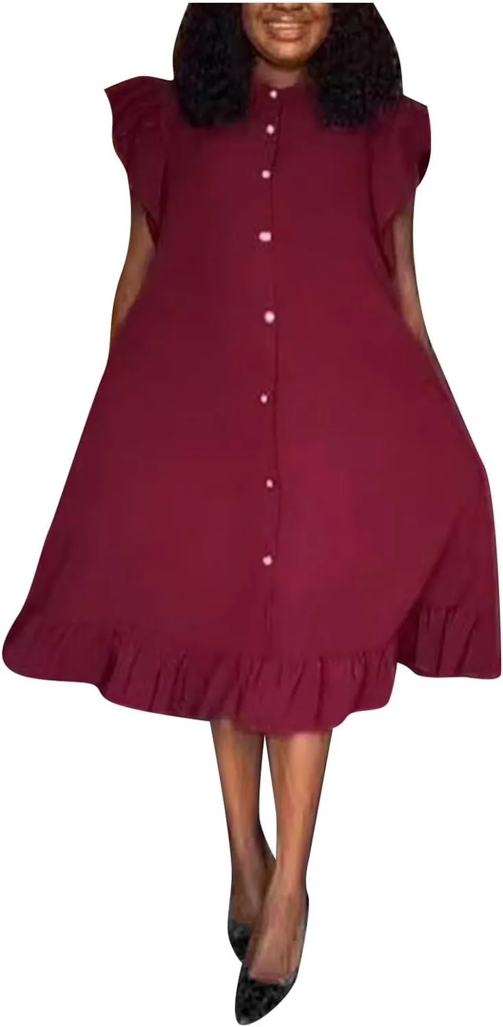 Womens Solid Round Neck Long Sleeved Patchwork Long Skirt Is Fashionable and Comfortable Ladies T Shirt Dresses