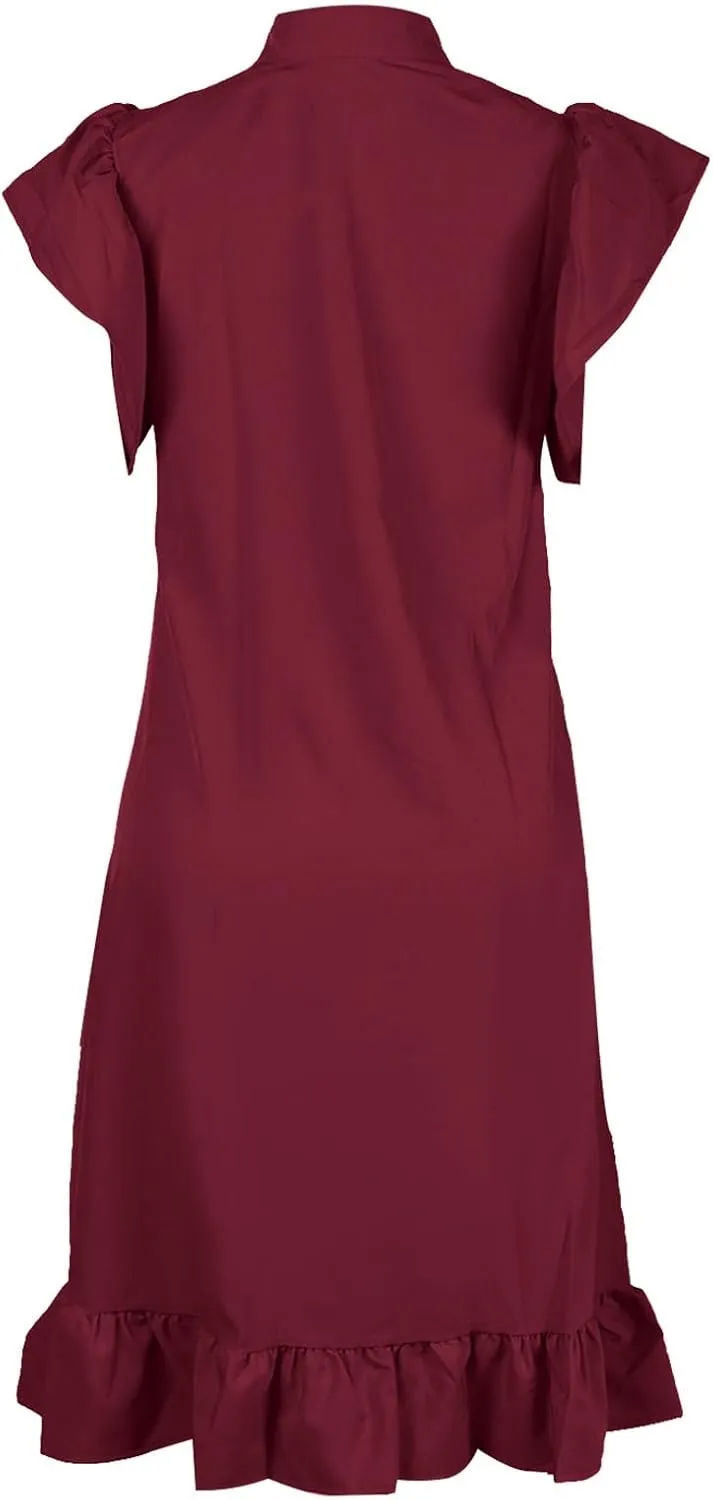 Womens Solid Round Neck Long Sleeved Patchwork Long Skirt Is Fashionable and Comfortable Ladies T Shirt Dresses