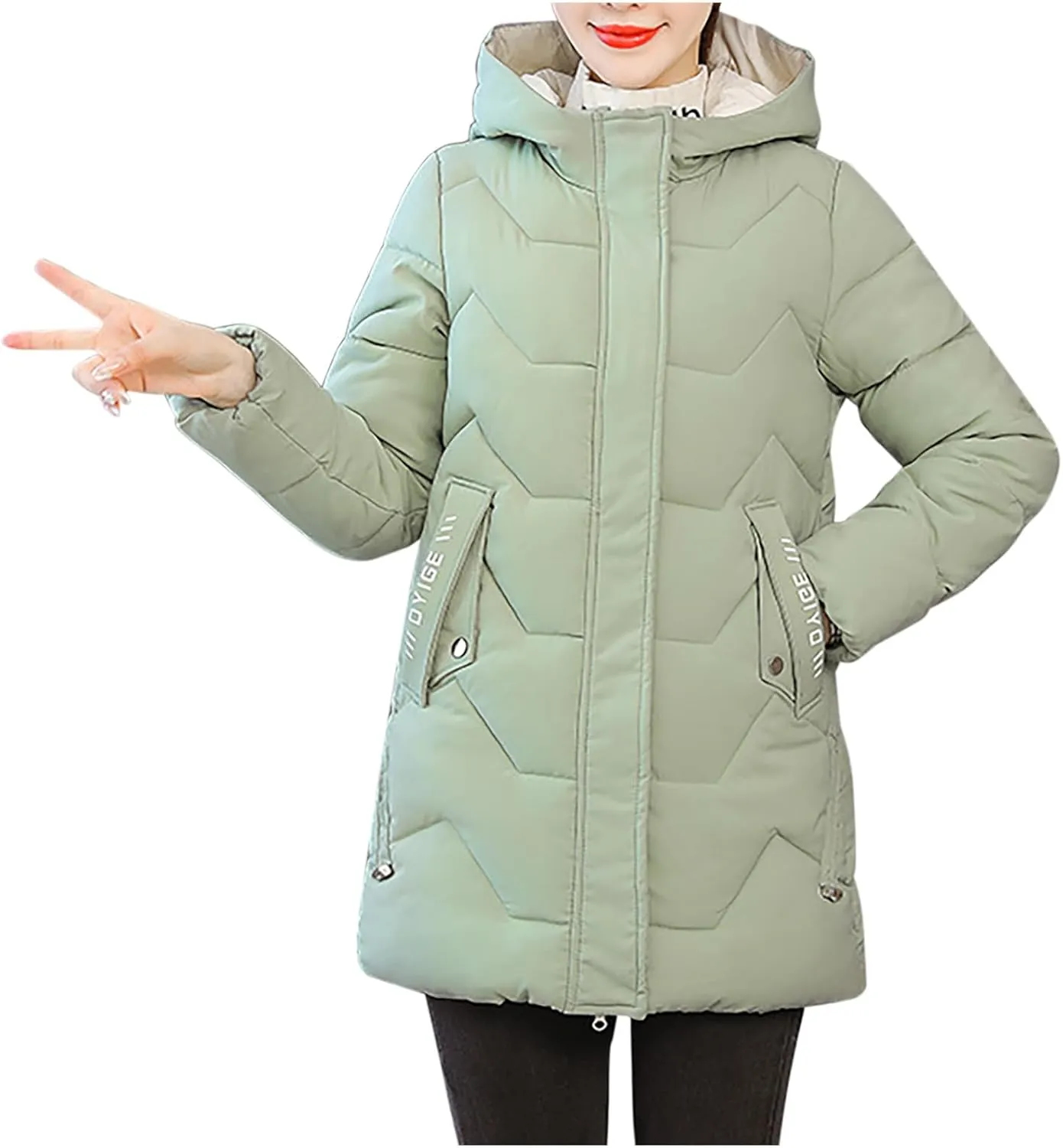 Women's Winter Coat Windproof Warm Down Jackets Waterproof Thicken Hooded Fashion Puffer Jacket Trendy 2024
